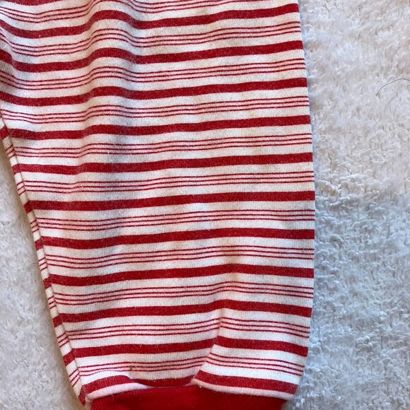 Striped Red & White 3-6M Cotton Jogger Pants GUC Baby Unisex Winter Holiday - Picture 14 of 15